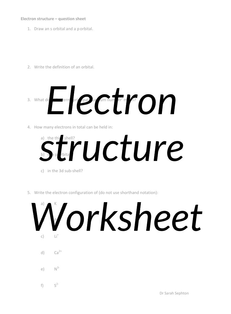 Electron structure