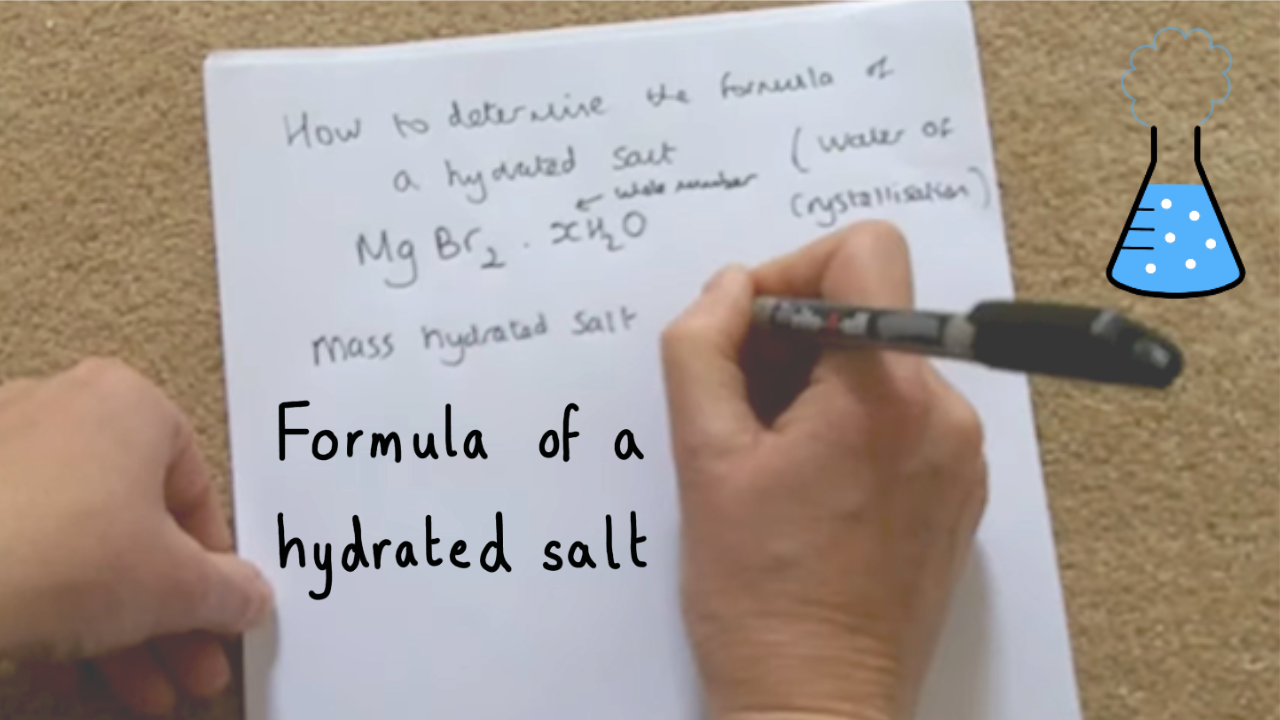 Formula of a hydrated salt
