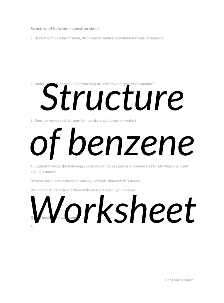 Structure of benzene